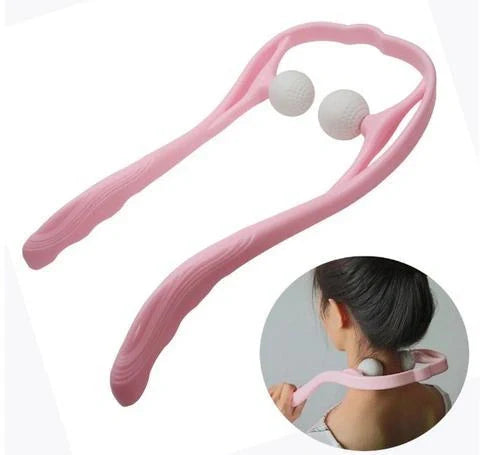 Pressure Point Therapy Neck Massager in pink, blue, and green for neck and shoulder relief