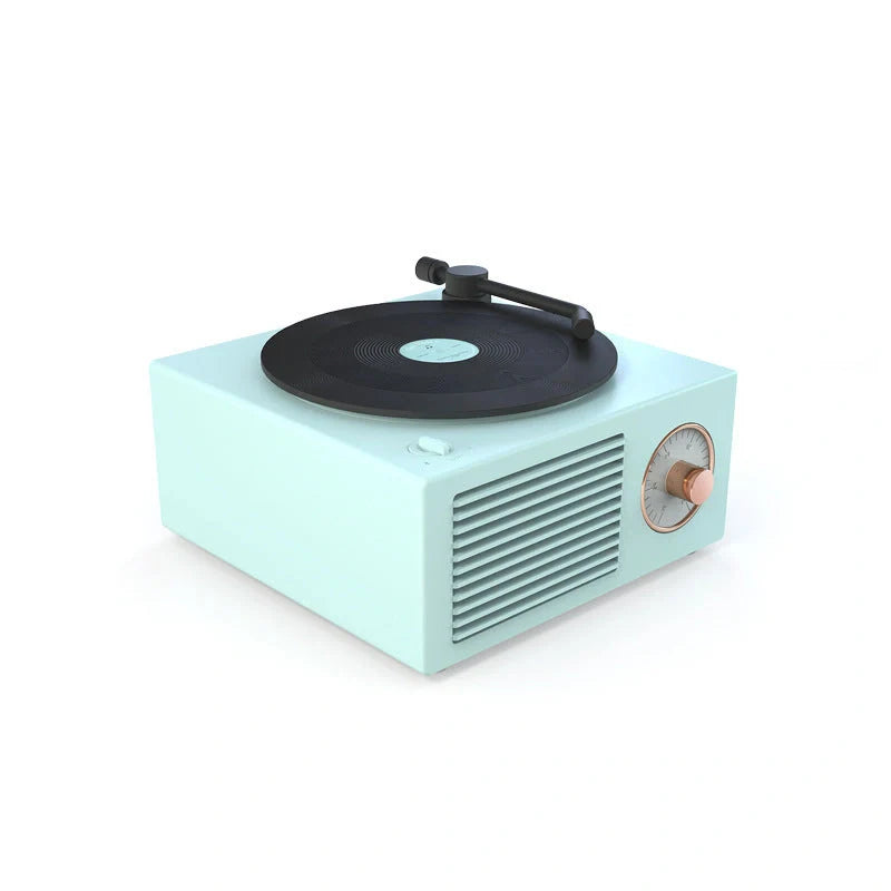 Retro Bluetooth Mini Speaker with USB Port in vintage design, perfect for wireless music streaming.