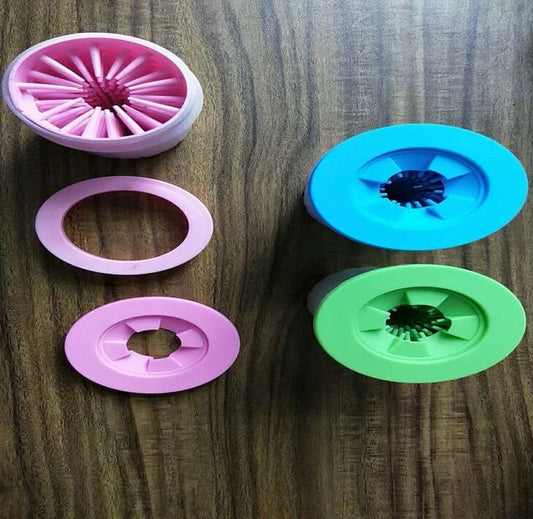 Silicone Dog Paw Washer Cup in various colors and sizes, featuring soft bristles for gentle cleaning.