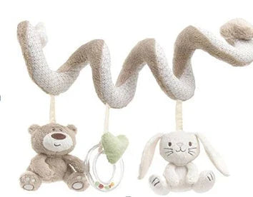 Soft, plush baby rattles in adorable rabbit and bear designs to soothe and entertain infants and toddlers