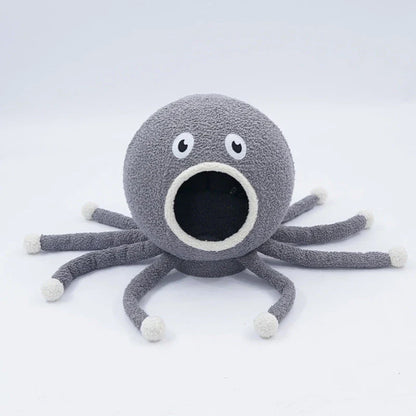 Cosy octopus-shaped pet nest, featuring a plush, high-quality fabric construction and a whimsical design for your cat's ultimate relaxation.