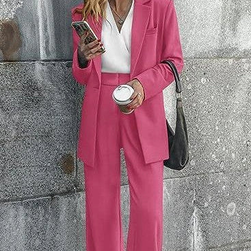 Elegant Women's Casual Suit in various solid colours for a stylish look