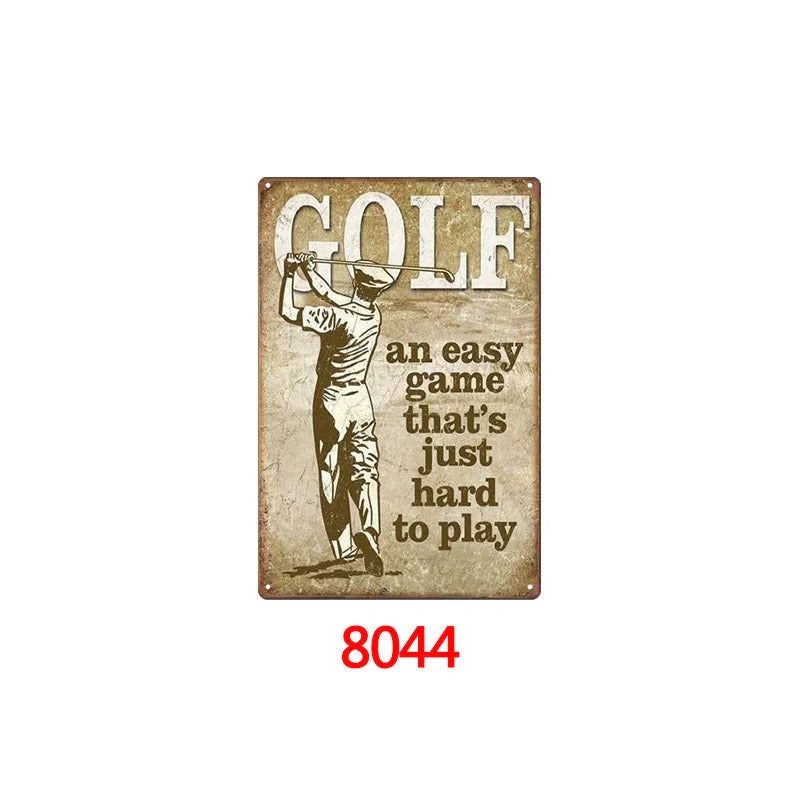 Retro American style tin painting wall decoration 30x20cm