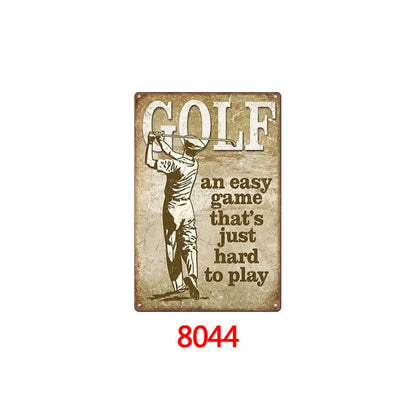 Retro American style tin painting wall decoration 30x20cm
