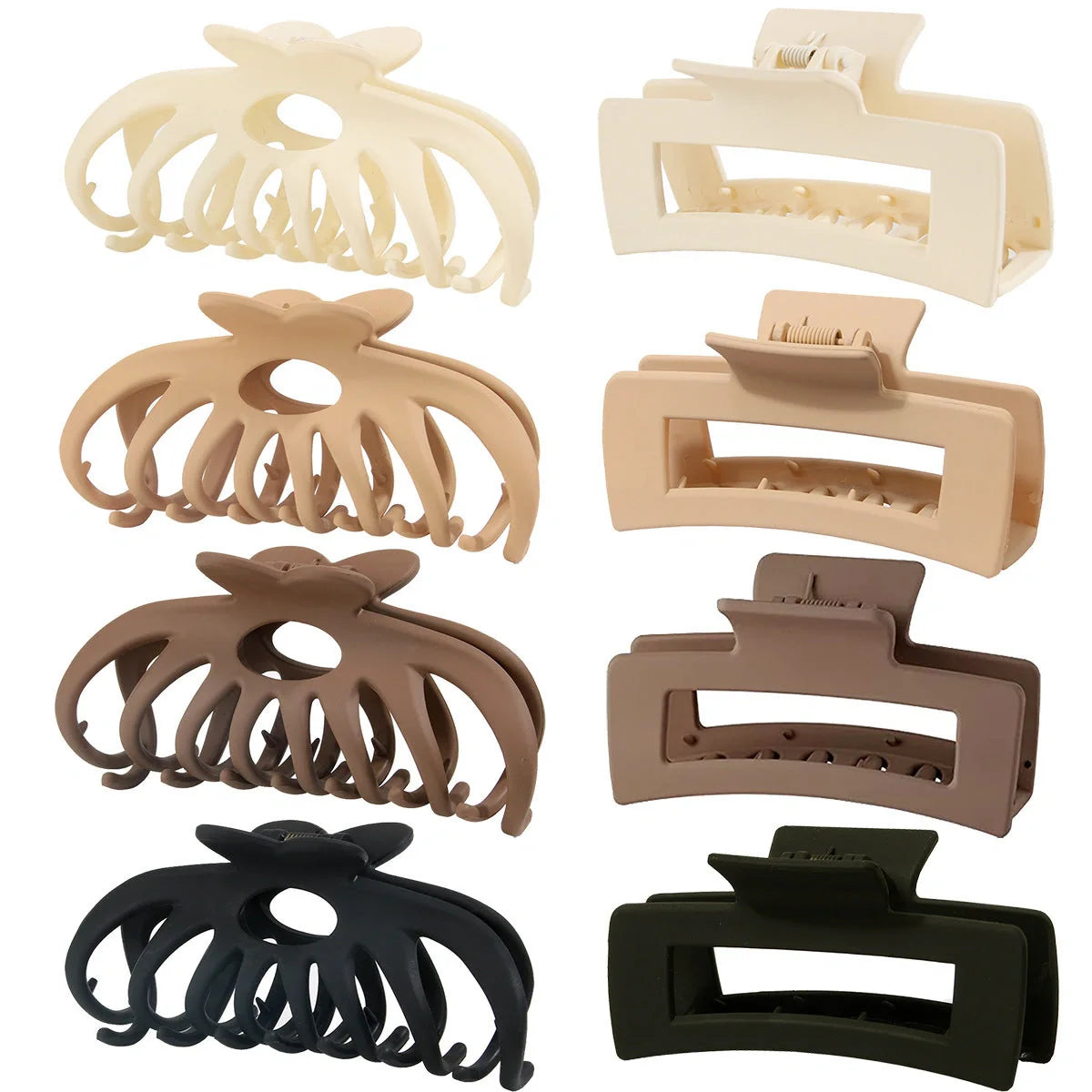 Candy-coloured plastic ponytail clip for showers and daily hair styling