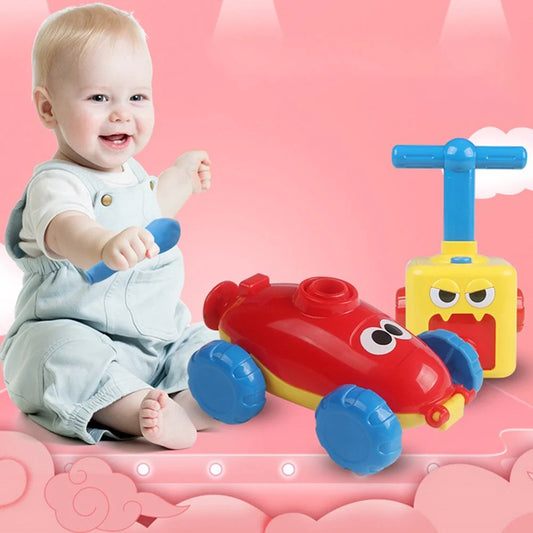 Children's air balloon powered car toy with 12 balloons, educational and eco-friendly