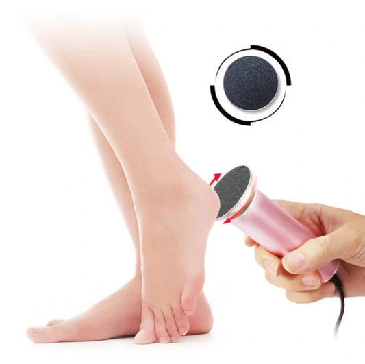 Rechargeable electric pedicure tool for dead skin and callus removal with sandpaper disks