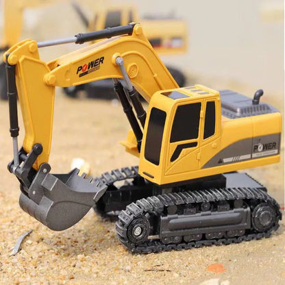 Alloy remote control excavator toy with lighting and sound effects for children