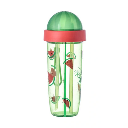 Double straw cup with leak-proof design in vibrant colors