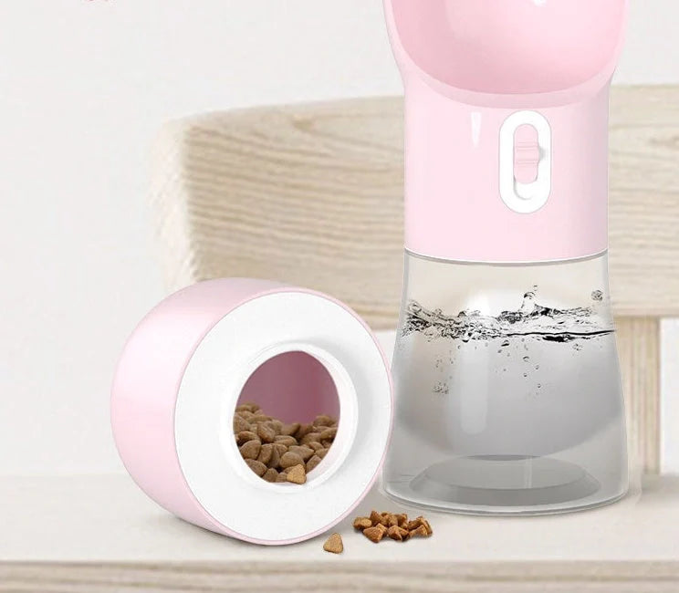 Traveling Out Portable Dog Water Dispenser with food and water compartments