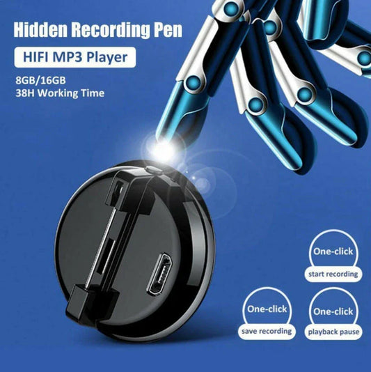Professional voice recorder with high-definition noise reduction and HIFI MP3 player capabilities