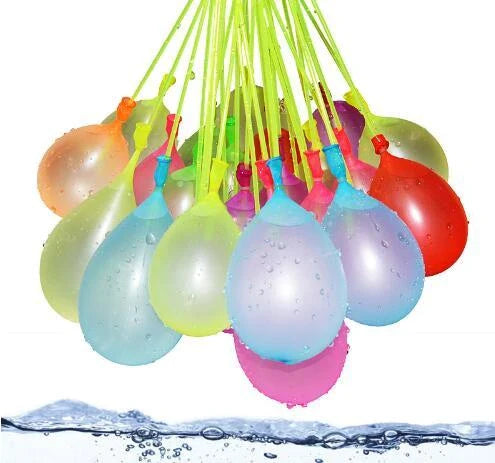 111 premium water balloons in random colours for fun summer outdoor games and parties