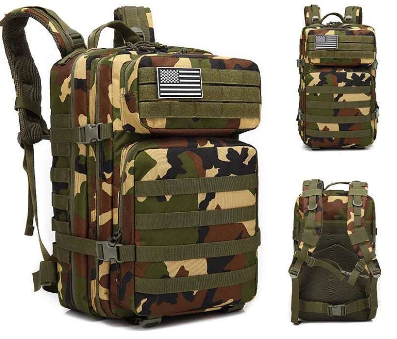 Outdoor Mountaineering Tactical Backpack with MOLLE system and 50 litre capacity