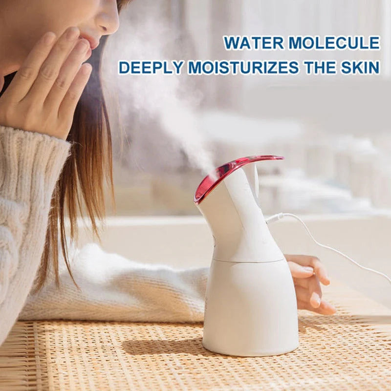 Three-in-one Purple Light Disinfection Lamp Humidifier in blue, pink, or red