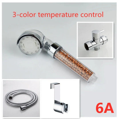 Color Changing LED Shower Head with temperature display and high-pressure flow