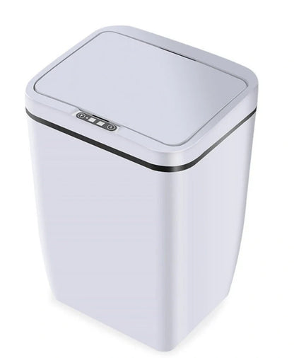 Infrared sensor smart trash bin in black, white, and LJT-02 colours