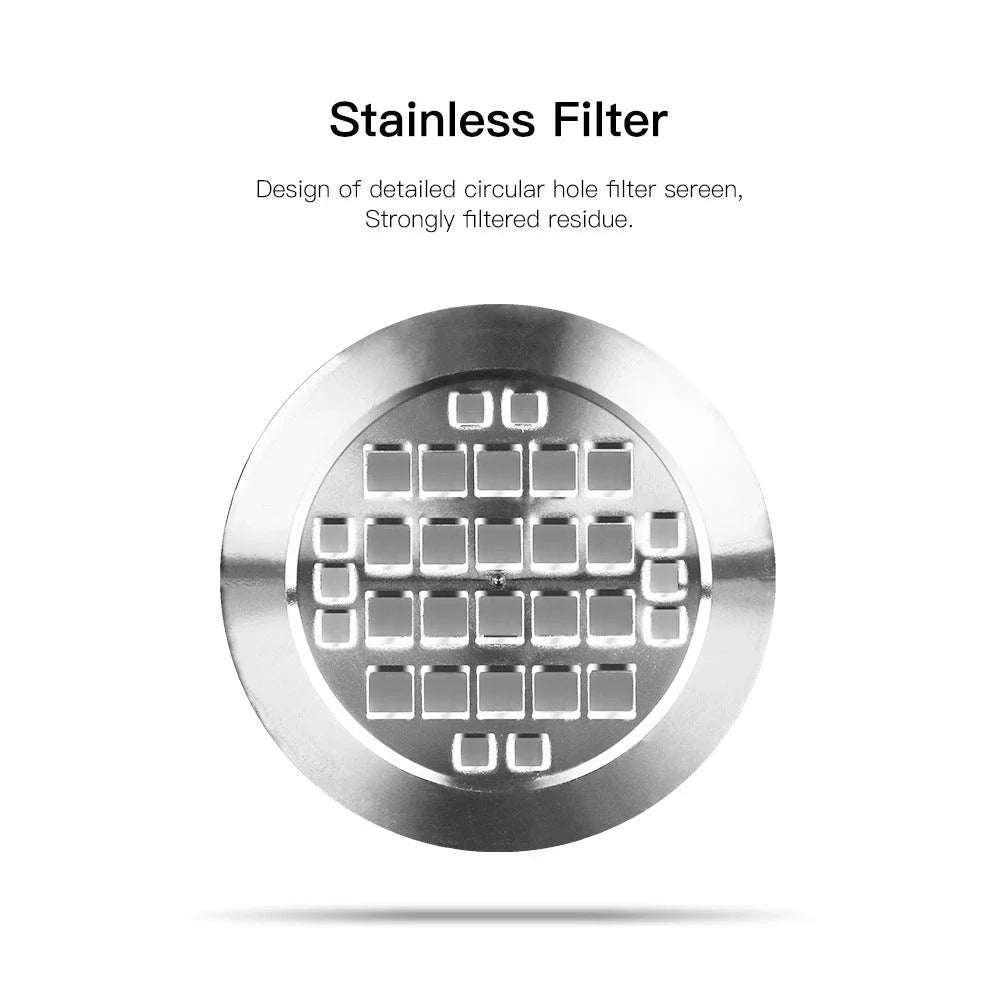 Premium stainless steel coffee capsule holder with integrated tamper for easy organization and perfect espresso extraction