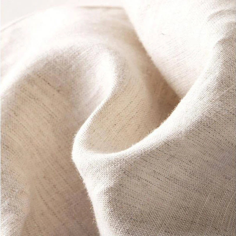 Stylish and comfortable cotton and linen trousers for British women, featuring a high-waist, straight-leg design in a range of classic colours.