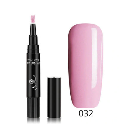 3-in-1 Gel Nail Varnish Pen with Glitter for easy one-step nail art