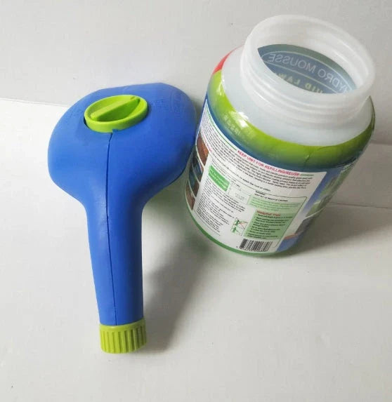 Premium hydro-seeding system with spray head and liquid mousse for effortless lawn rejuvenation