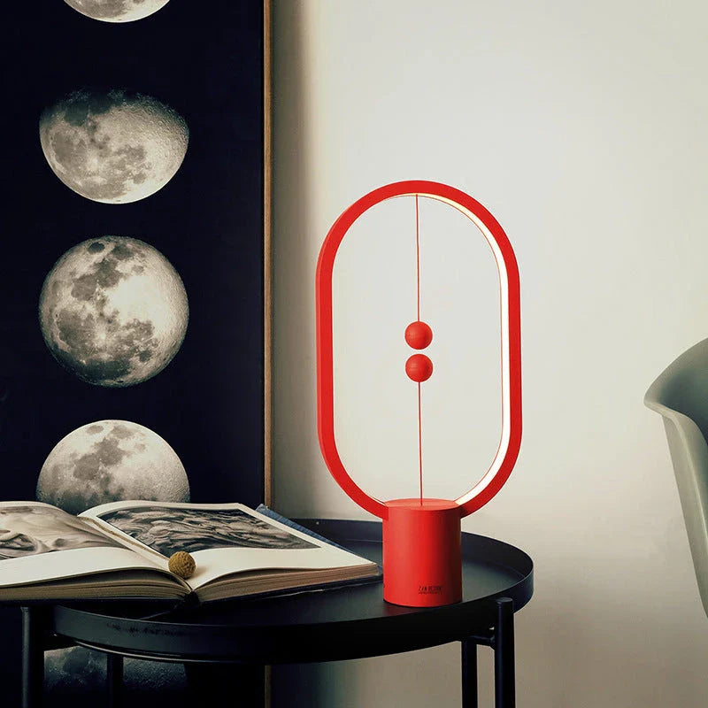 Premium magnetic bedside lamp with dual-colour LED lighting, touch-sensitive dimming controls, and sleek, compact design for bedroom