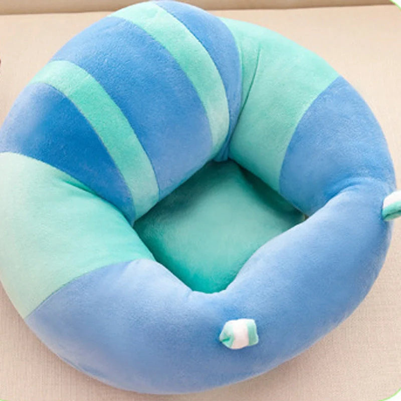 Baby Learning Seat Plush Toy Safety Dining Chair in various colors