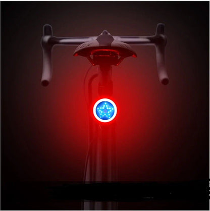 Rechargeable bicycle rear light with bright LED illumination for enhanced cycling safety and visibility