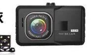 High-definition driving recorder with dual cameras, HDR and WDR support, and wide-angle lenses for comprehensive coverage