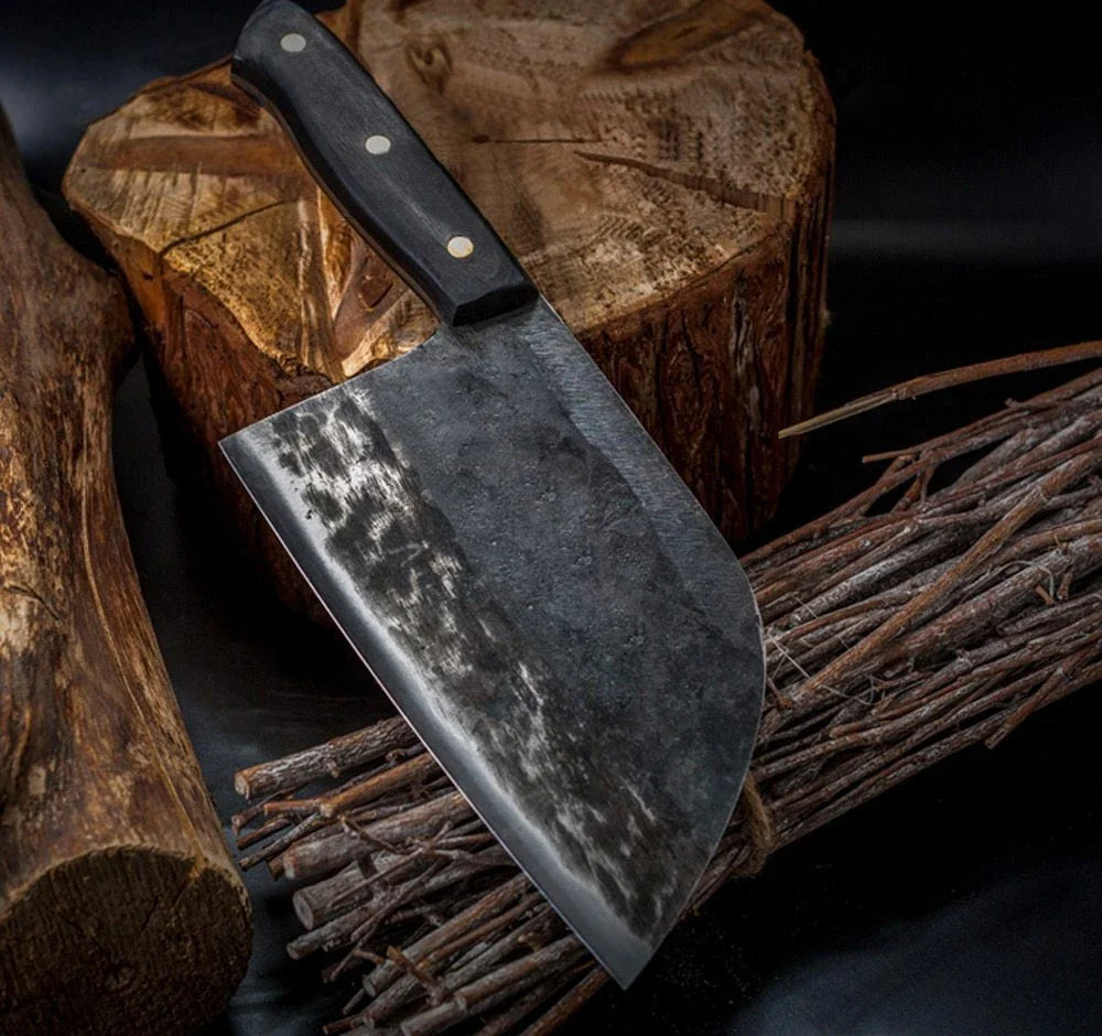 Premium stainless steel meat cleaver knife with ergonomic handle and razor-sharp, durable blade for efficient cutting in the kitchen