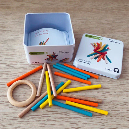 Wooden puzzle building blocks for children's cognitive development