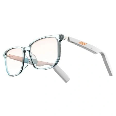 Bluetooth Smart Glasses with voice call and anti-blue light technology in white