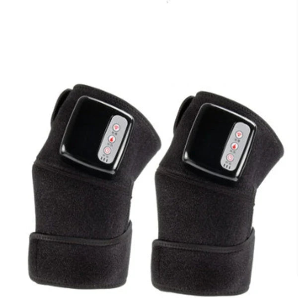 Premium Infrared Heating and Vibration Knee/Elbow Massager with adjustable straps, heat, and vibration therapy for pain relief and joint support