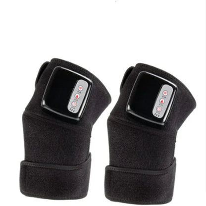 Premium Infrared Heating and Vibration Knee/Elbow Massager with adjustable straps, heat, and vibration therapy for pain relief and joint support
