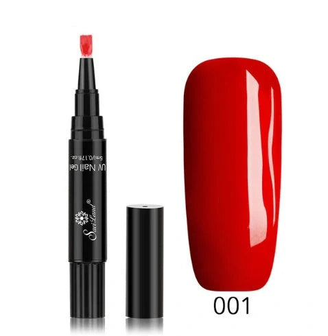 3-in-1 Gel Nail Varnish Pen with Glitter for easy one-step nail art