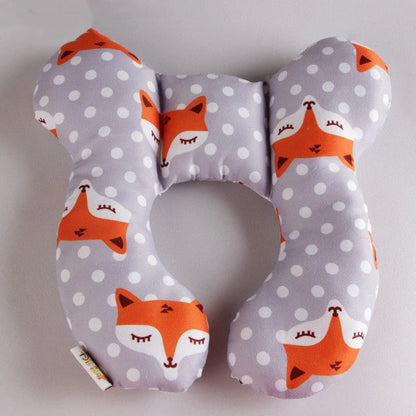 U-shaped baby head support pillow in pure cotton for car safety seats