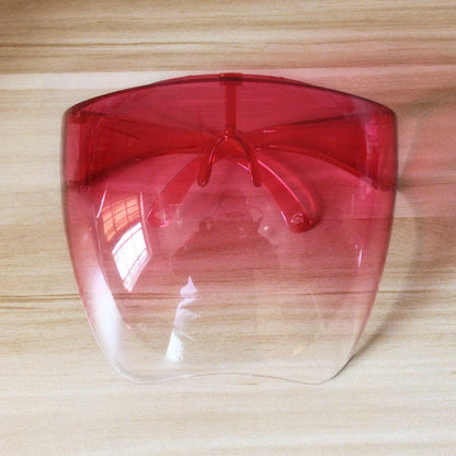 Premium multi-function face shield glasses with anti-fog coating, durable plastic frame, and crystal-clear lenses for sun protection and safety