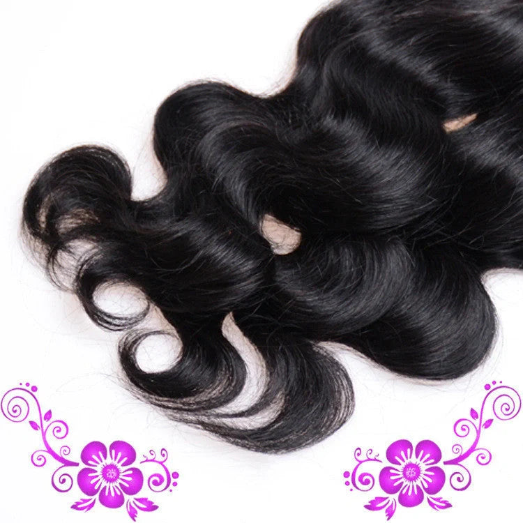 7A body wave human hair handle in various lengths for natural styling
