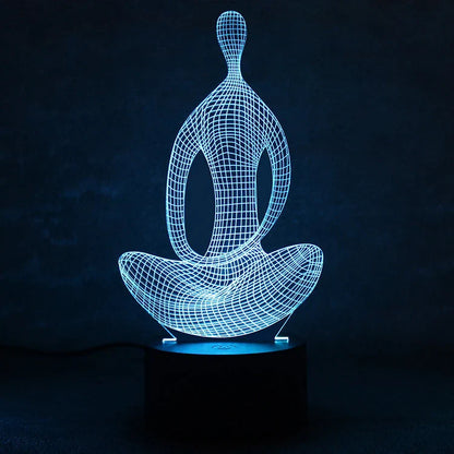 Magical 3D acrylic colour-changing night light with mesmerising 3D display and custom lighting modes
