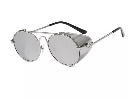 Steampunk sunglasses with UV400 protection and vintage metal frames in various colours
