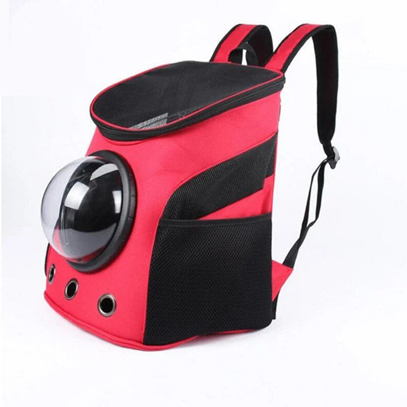 Stylish and spacious astronaut-inspired pet carrier backpack for taking cats and dogs on the go in the UK