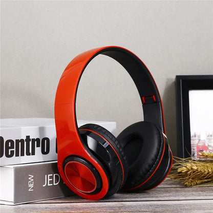 Portable wireless headphones with strong bass and noise cancelling in various colours