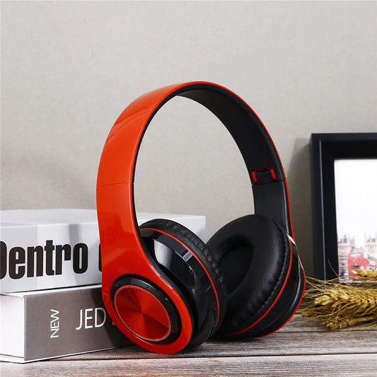 Portable wireless headphones with strong bass and noise cancelling in various colours