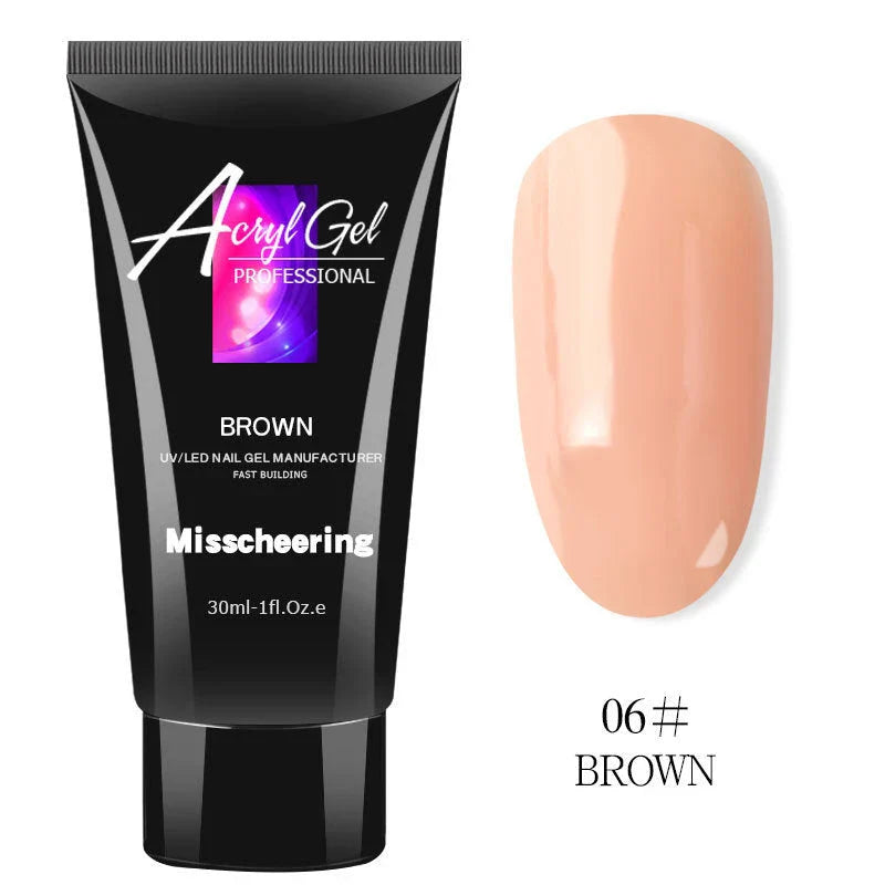 Premium crystal-clear nail extension gel for flawless, long-lasting manicures at home