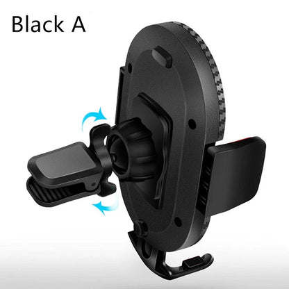 Premium wireless car phone charger with adjustable grip and fast charging capabilities