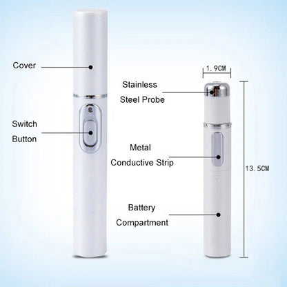 Blue light therapy pen for treating acne, scars, and wrinkles on the face and body