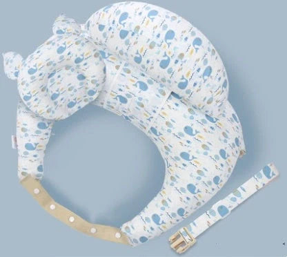 Multifunctional nursing pillow with adjustable cushion and washable cover in various colors