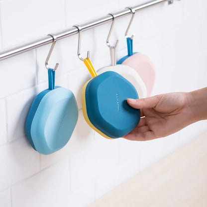 Silicone hexagon-shaped 3D ice cube tray with lid, available in various colours