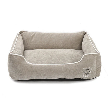 Durable corduroy bite-resistant pet kennel in various sizes and colours