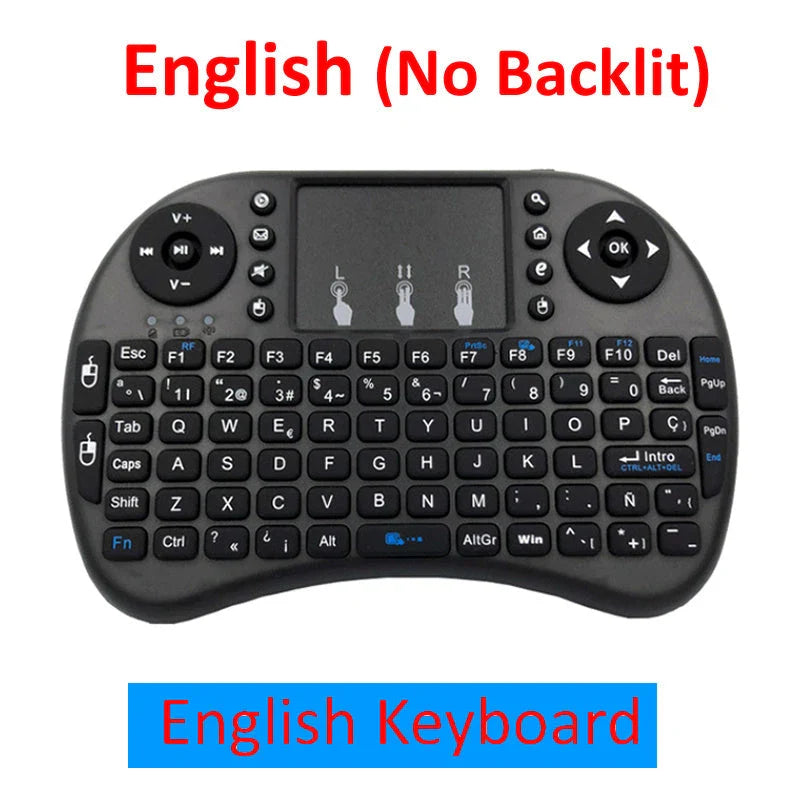 Sleek wireless mini keyboard with touchpad, versatile connectivity for smart TVs, PCs, and more