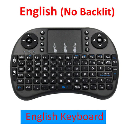 Sleek wireless mini keyboard with touchpad, versatile connectivity for smart TVs, PCs, and more